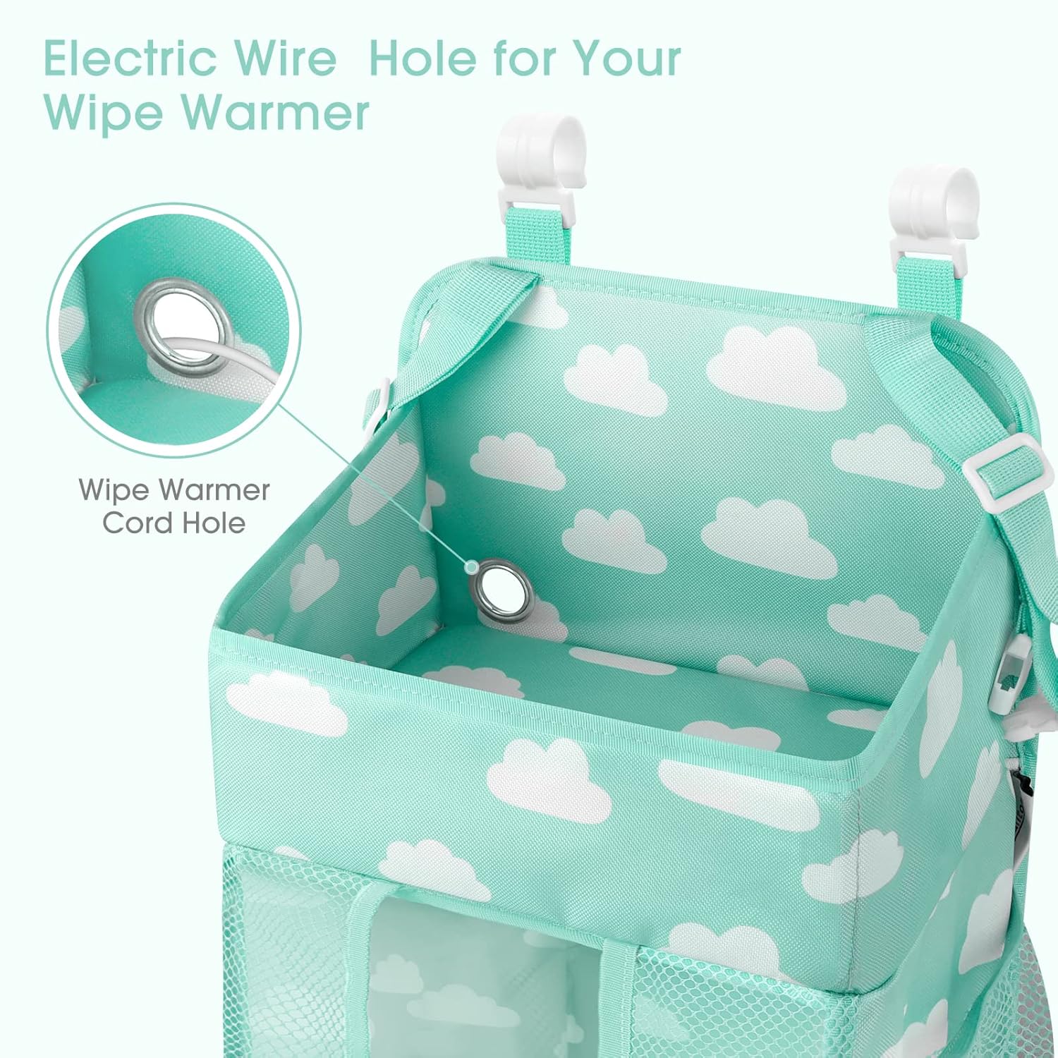 Maliton Hanging Diaper Caddy Organizer - Blue-Green