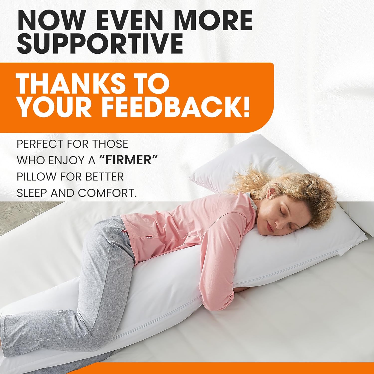 Cheer Collection L Shaped Pregnancy Body Pillow