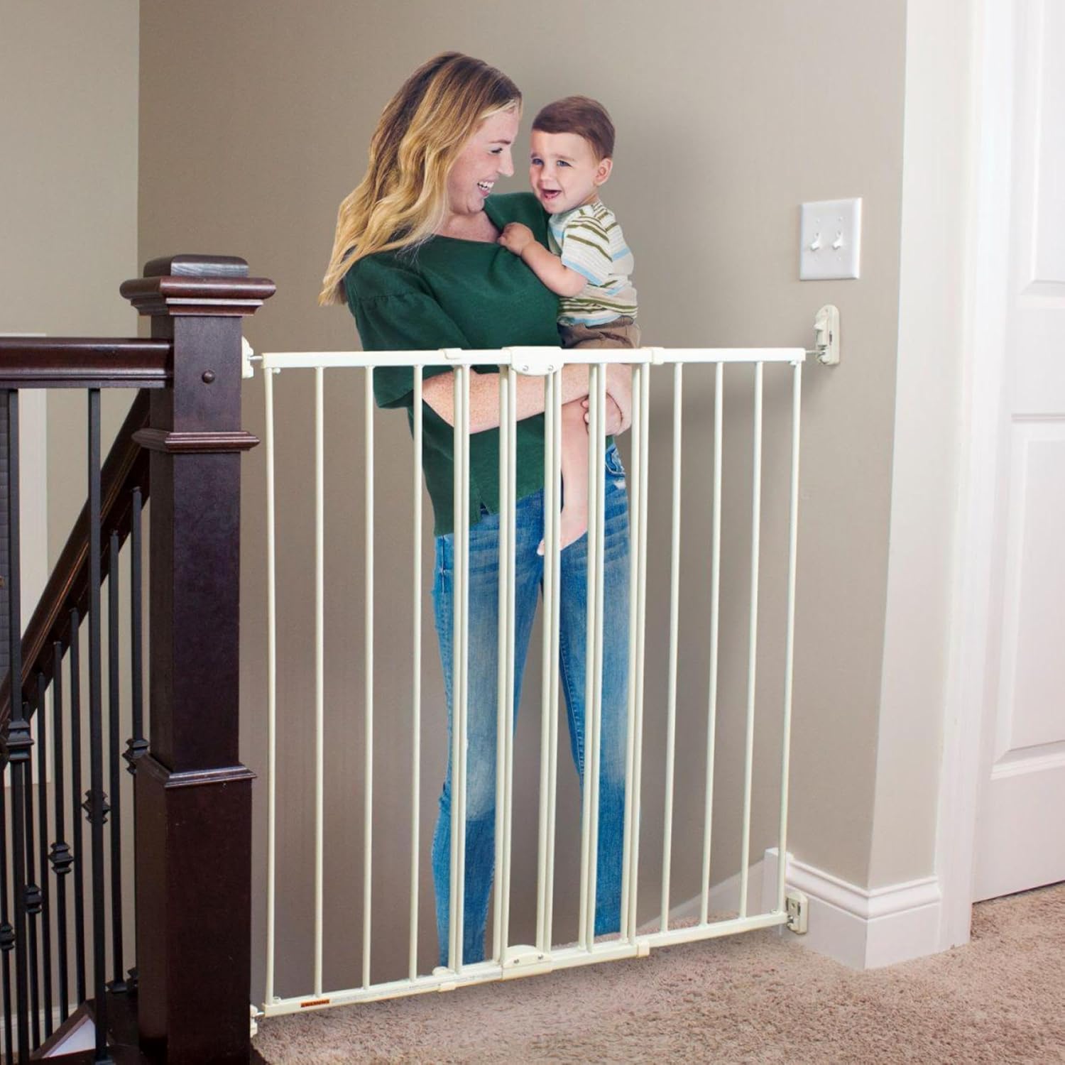 Toddleroo by North States Baby Gate 36 Tall Warm White