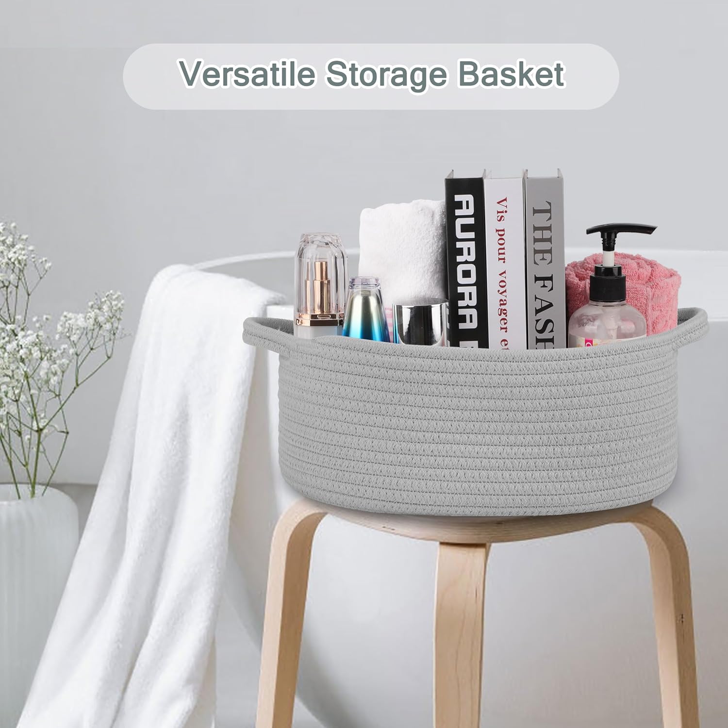 COMSE Large Diaper Caddy Organizer with T Dividers and Gift Bag