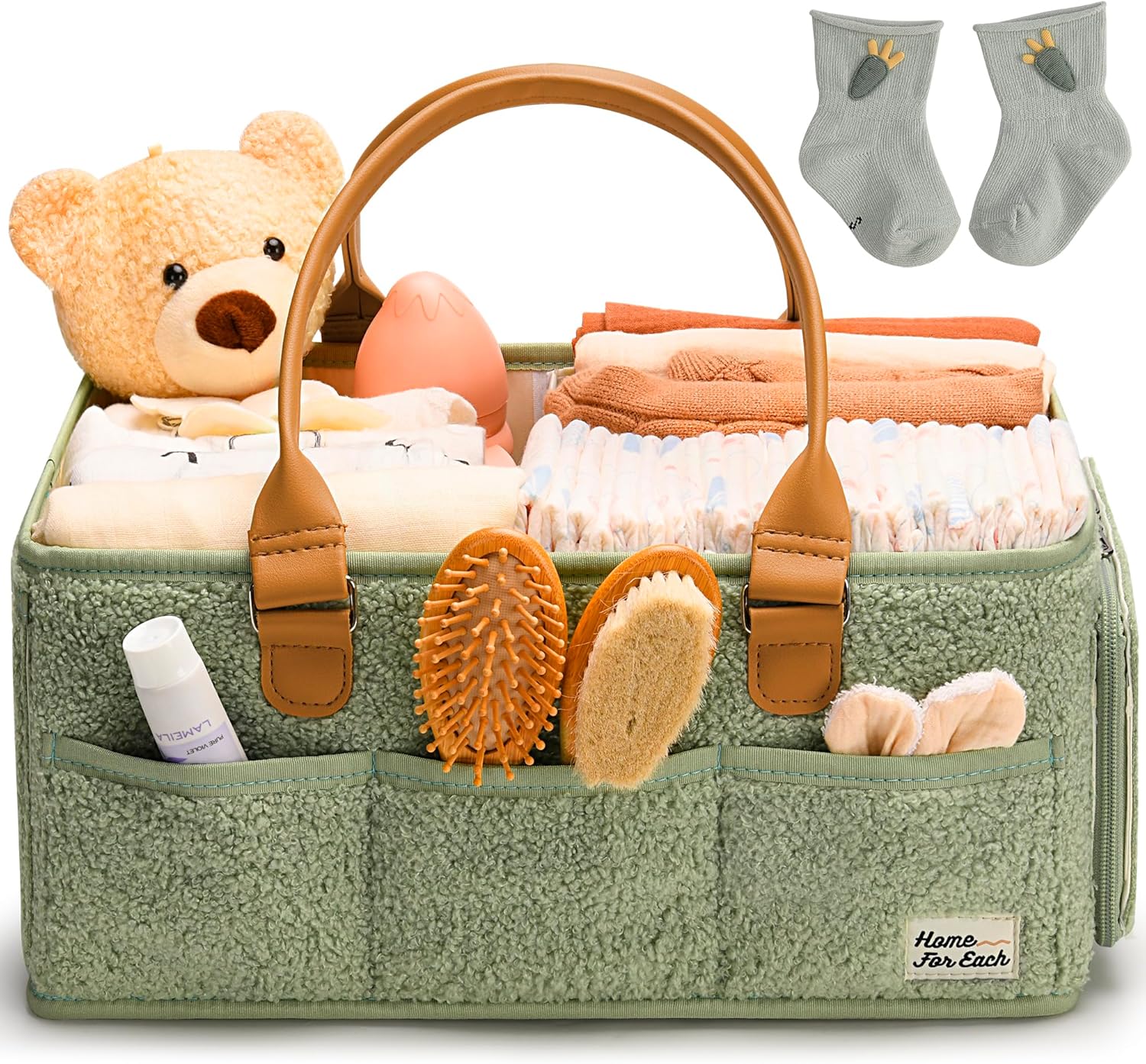 Baby Diaper Caddy Organizer with Handle and Storage