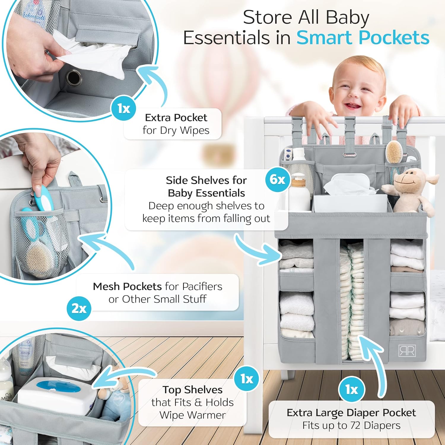 Royal Rusu XL Hanging Diaper Caddy Organizer 1