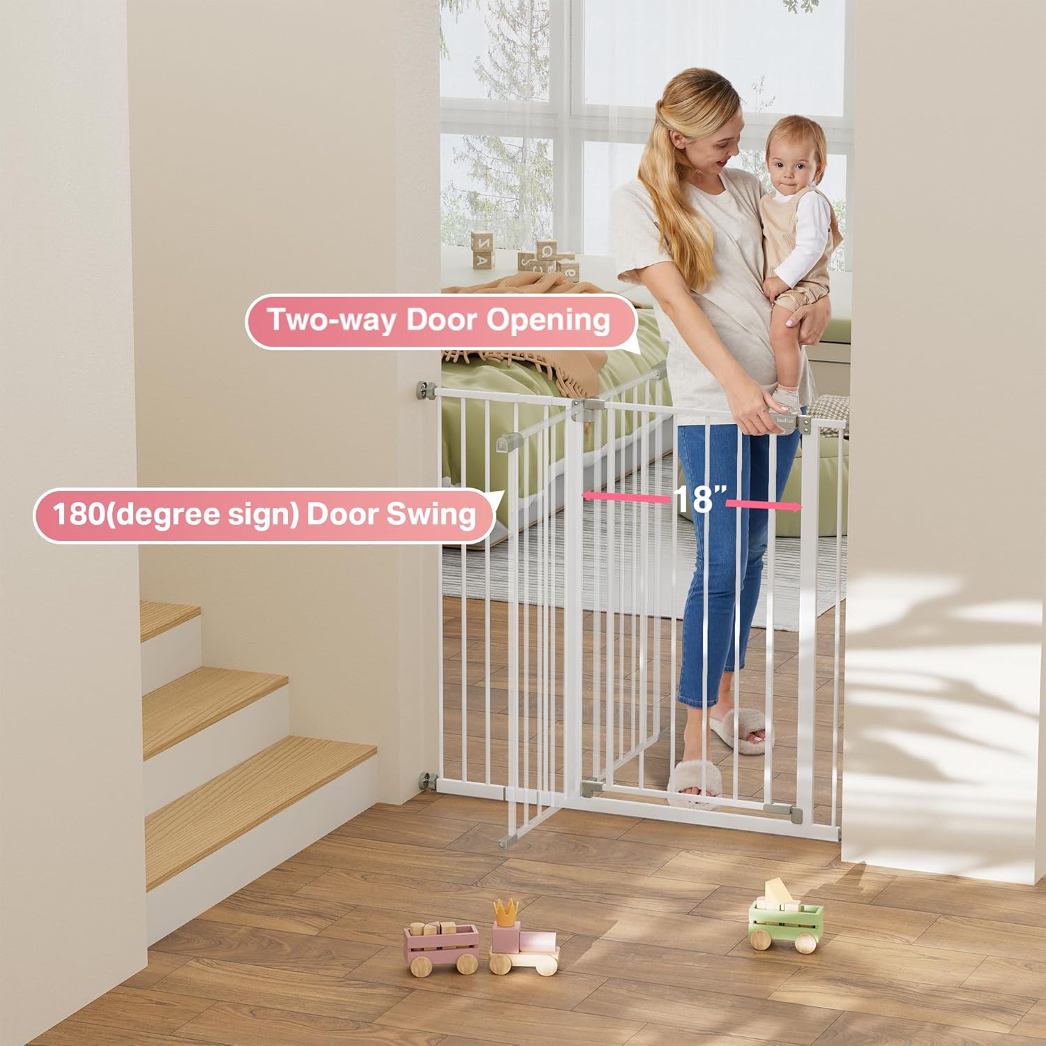 InnoTruth 36 Extra Tall Baby Gate with Dual Lock
