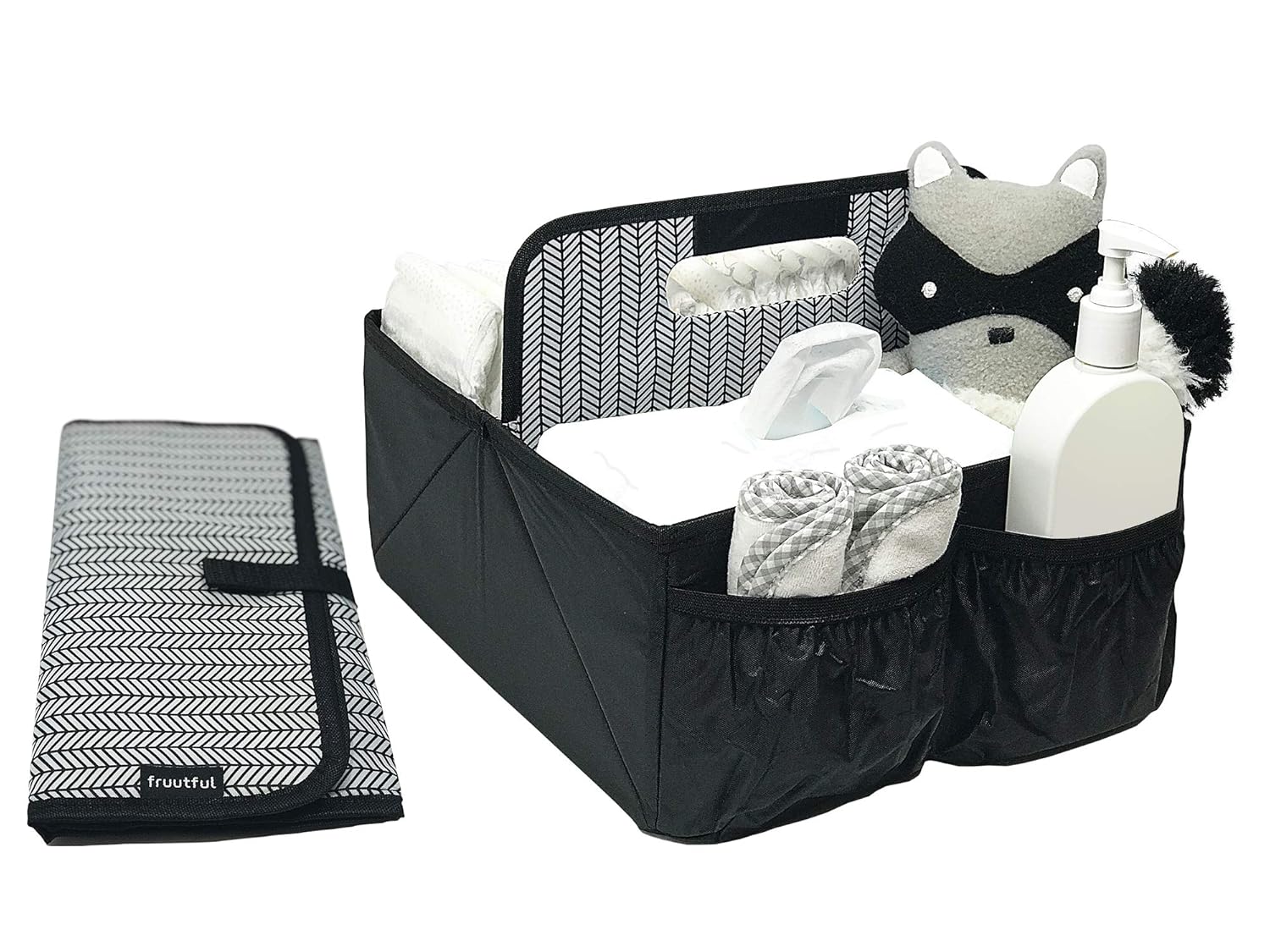Fruutful Baby Diaper Caddy with Changing Pad 1