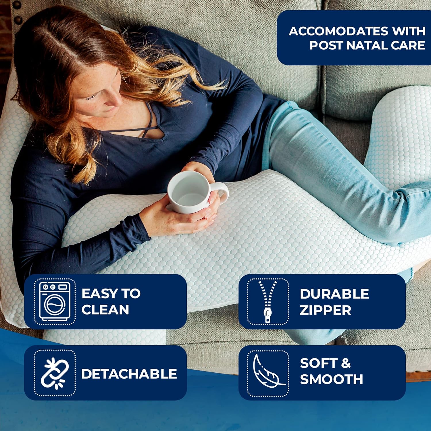 Legacy Kids Cooling Gel Memory Foam Pregnancy Pillow