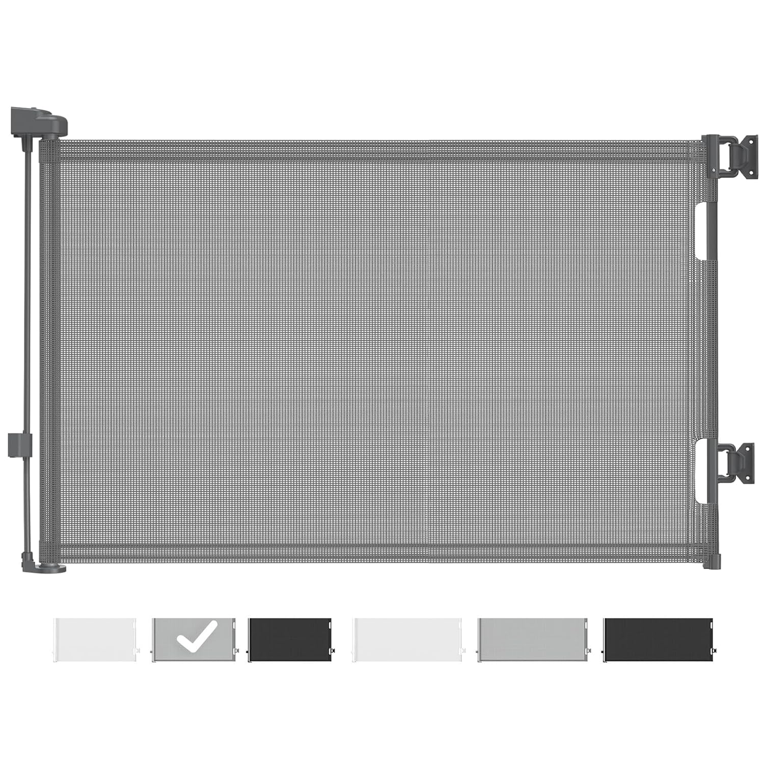 Cumbor Retractable Baby Gate 33 in Tall 55 in Wide Gray
