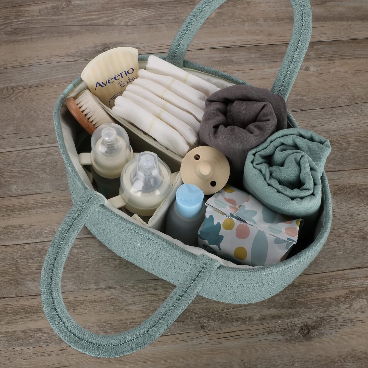 Cotton Rope Diaper Caddy Organizer for Baby 1