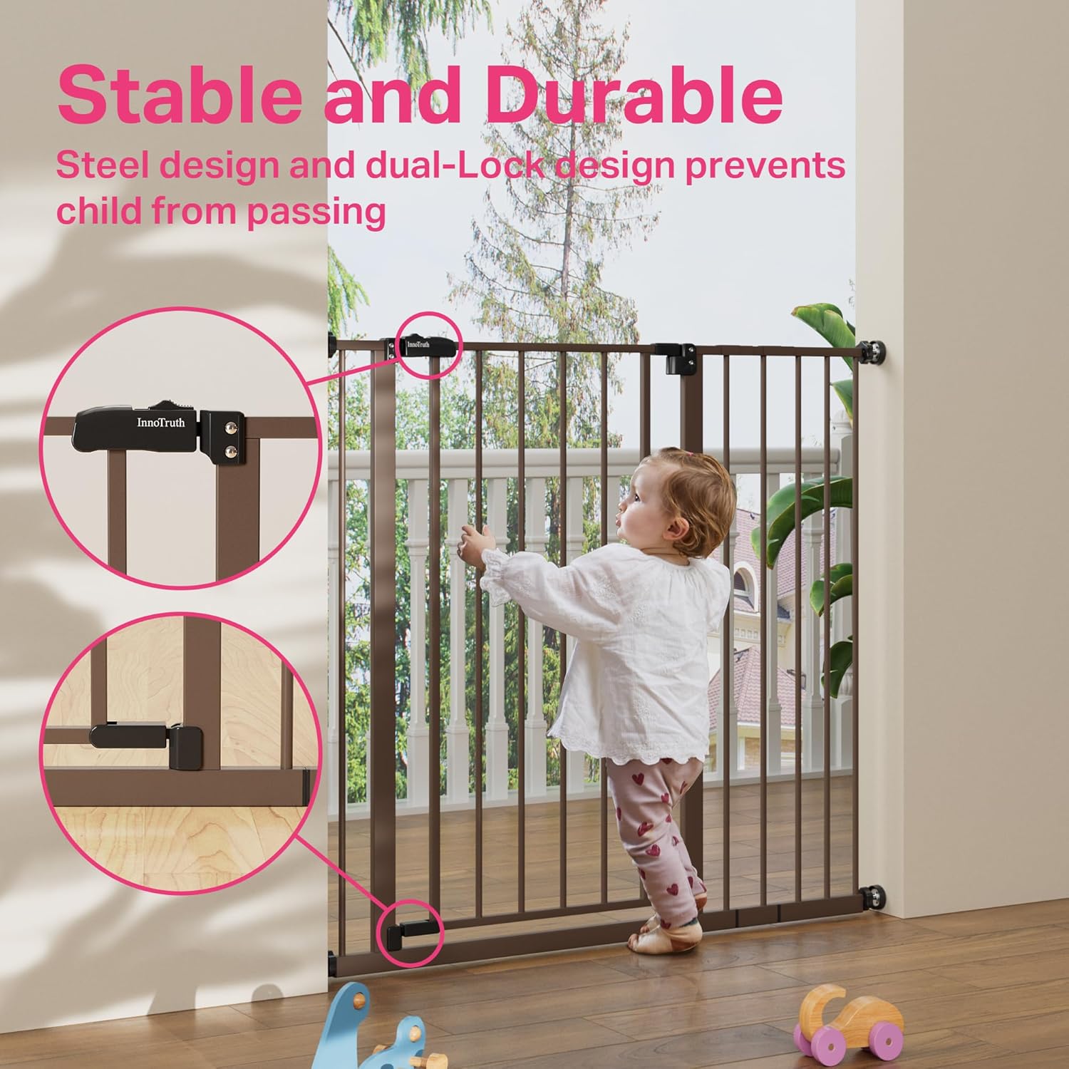 InnoTruth 36 Baby Gate for Doorways and Stairs