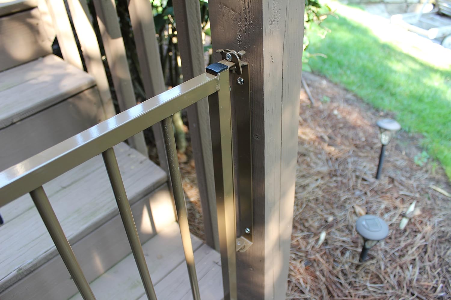 Cardinal Gates SS30OD Outdoor Baby Gate - 27-425 Inches Wide Brown