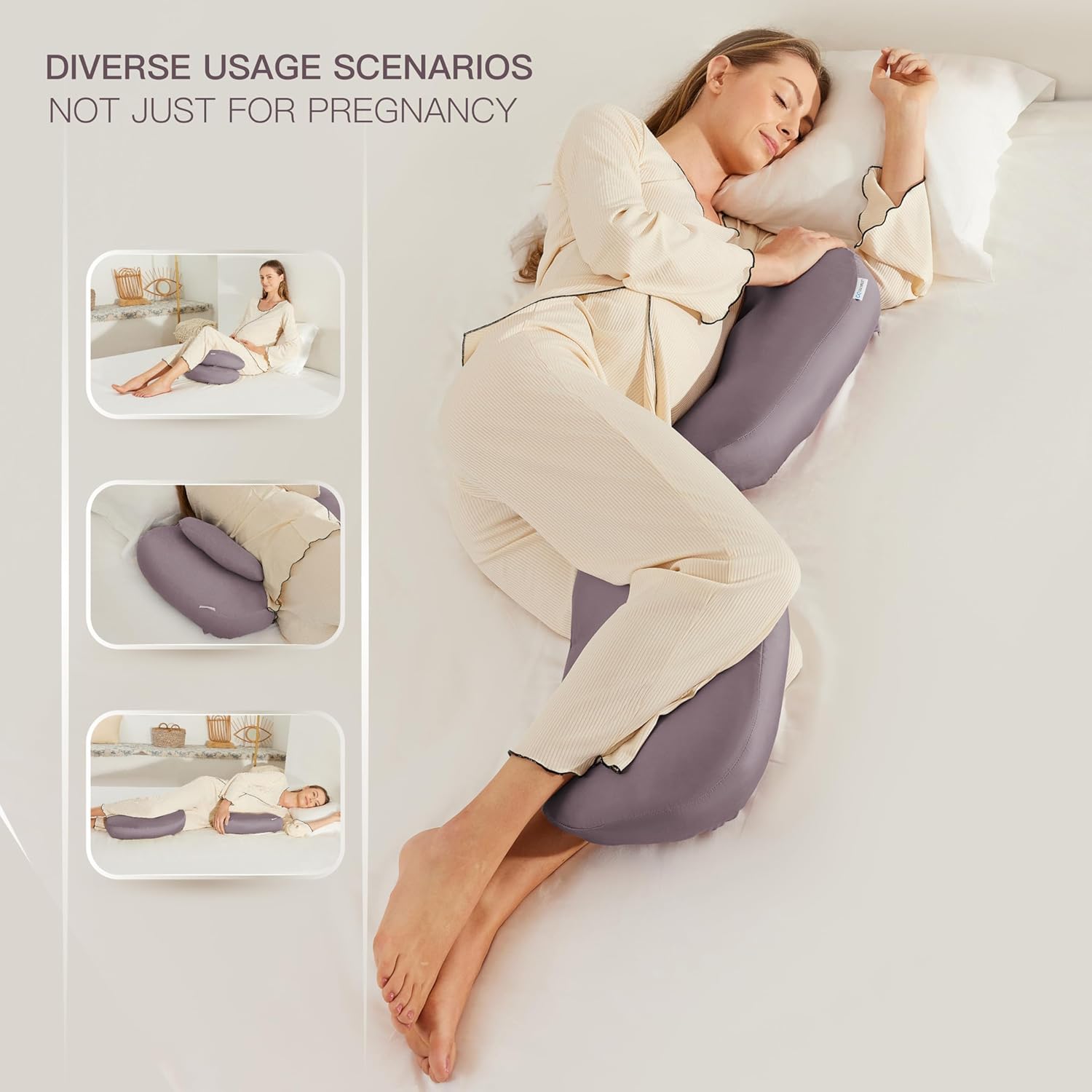 COZYREST Pregnancy Pillow with Cooling TENCEL and Adjustable Support 1