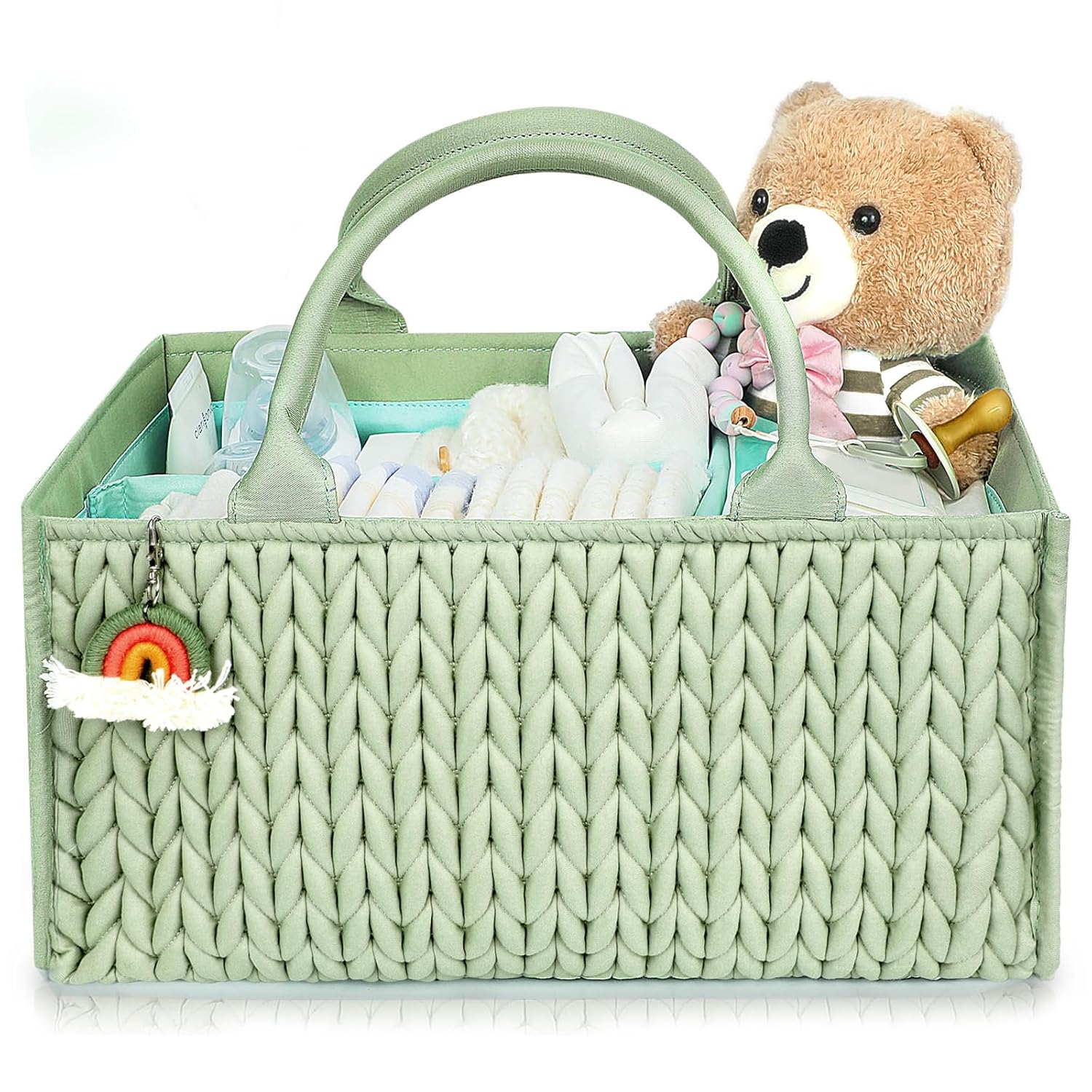 MOMINSIDE Diaper Caddy Organizer Fair Green 145x10x7