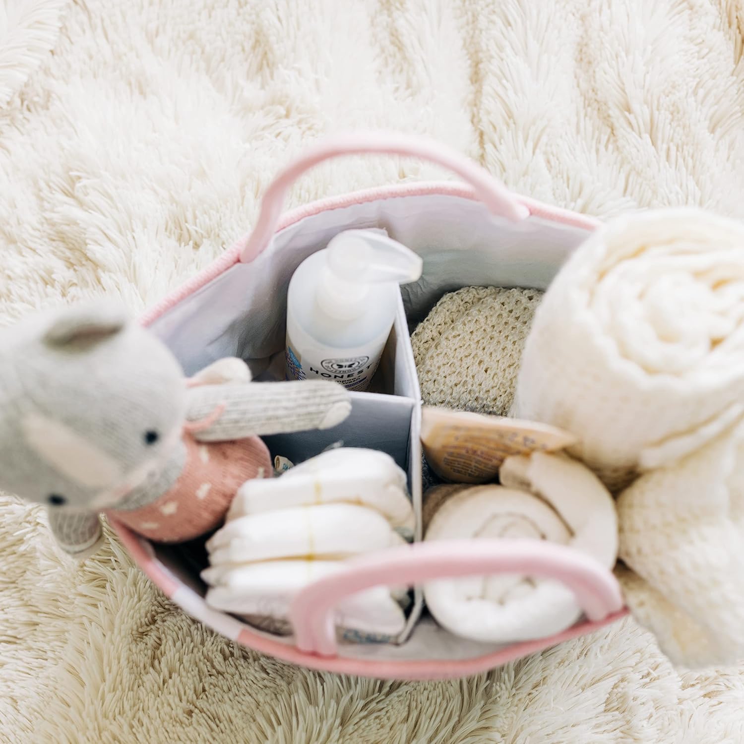 OrganiHaus Rainbow Diaper Caddy Basket Organizer 1