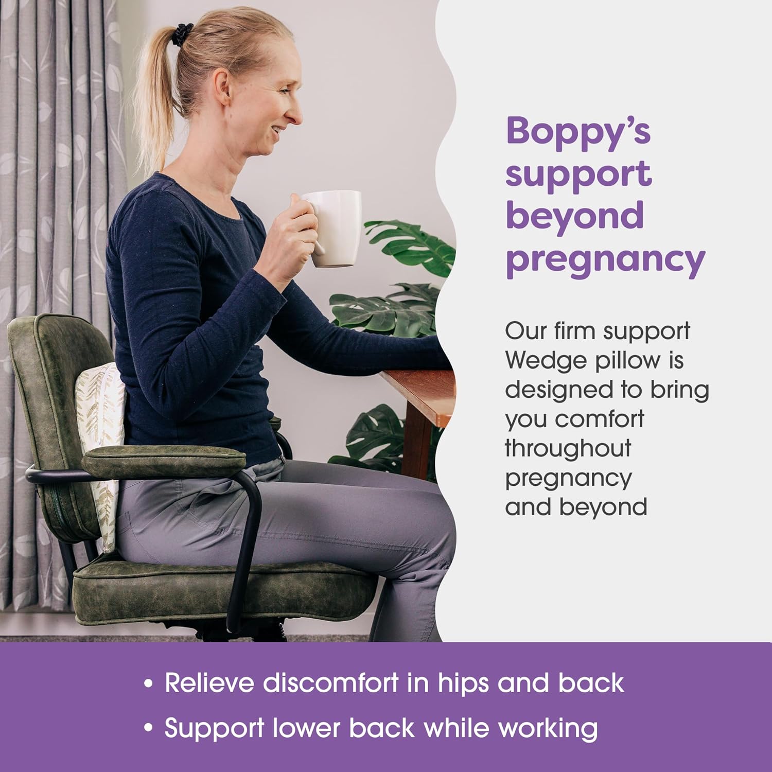 Boppy Pregnancy Pillow Wedge with Cover Taupe