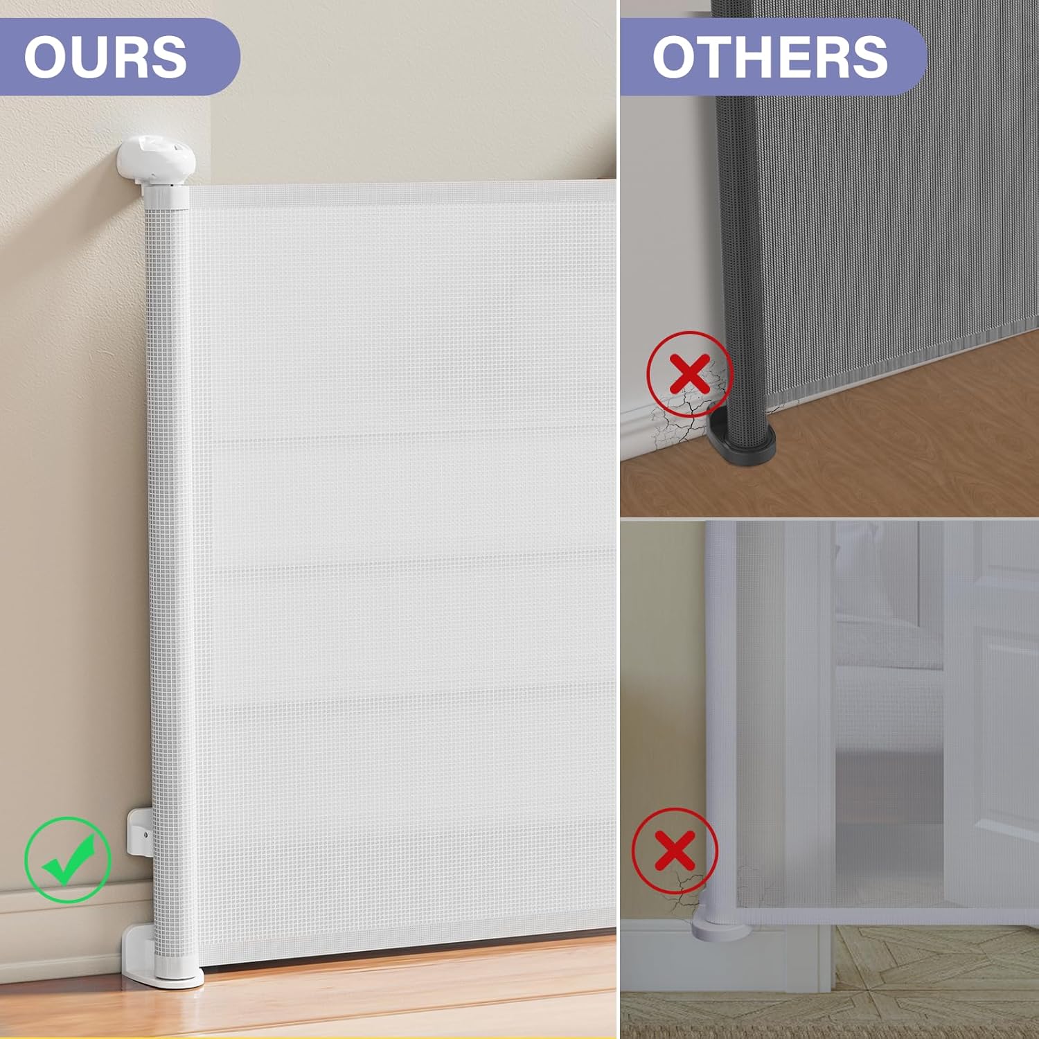 PRObebi Retractable Gate - 72 Wide Stair Door Safety