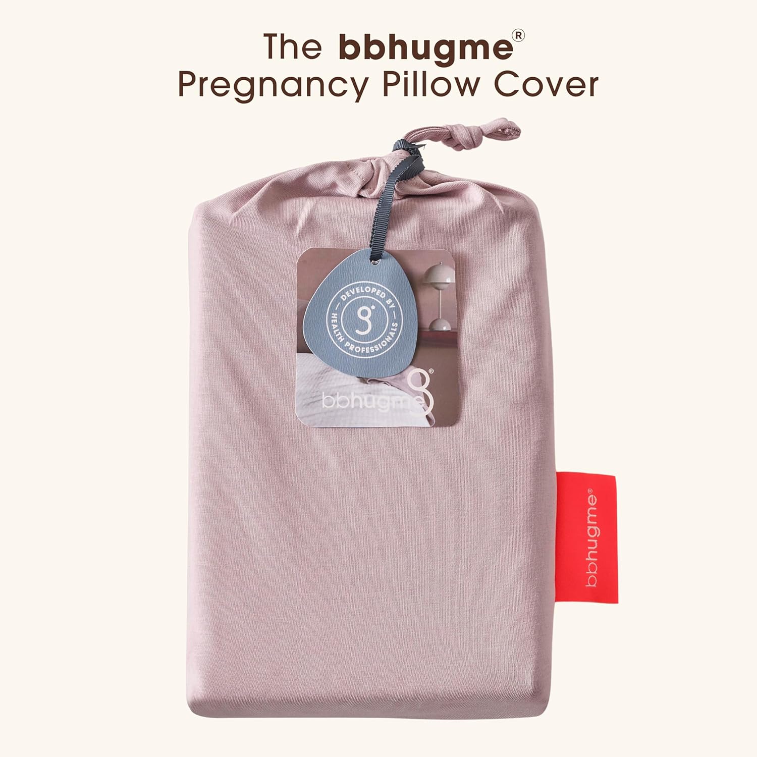 bbhugme Pregnancy Pillow Cover - Dusty Pink