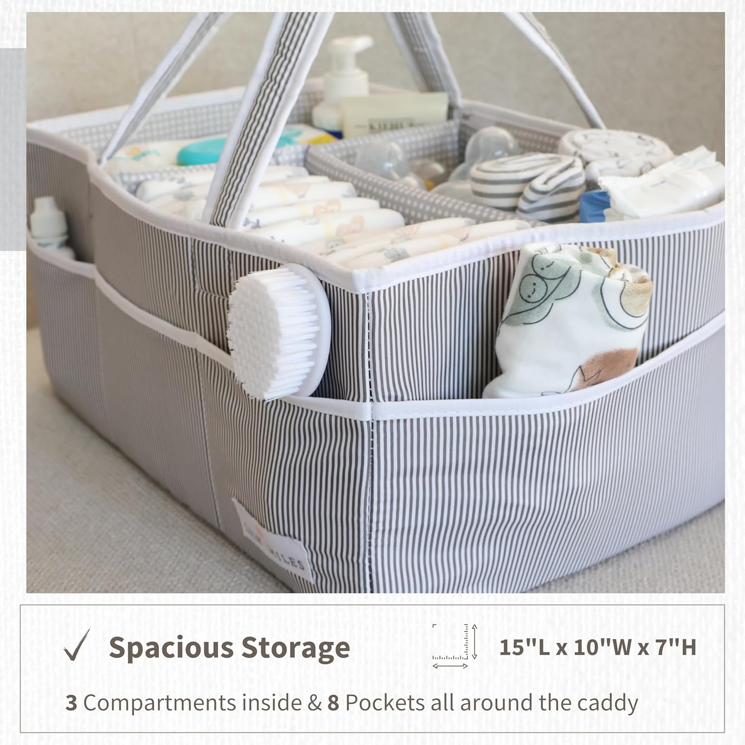 Lily Miles Diaper Caddy - 2 Organizers for Baby Essentials
