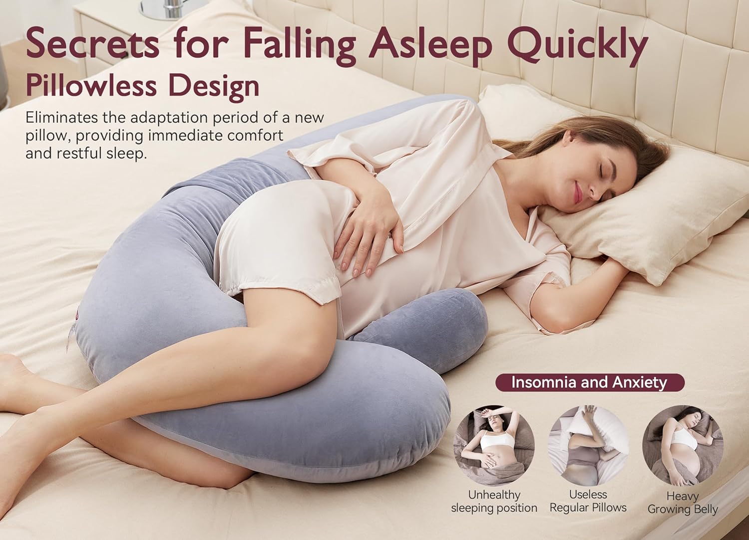 Momcozy Pregnancy Pillow with Adjustable Wedge