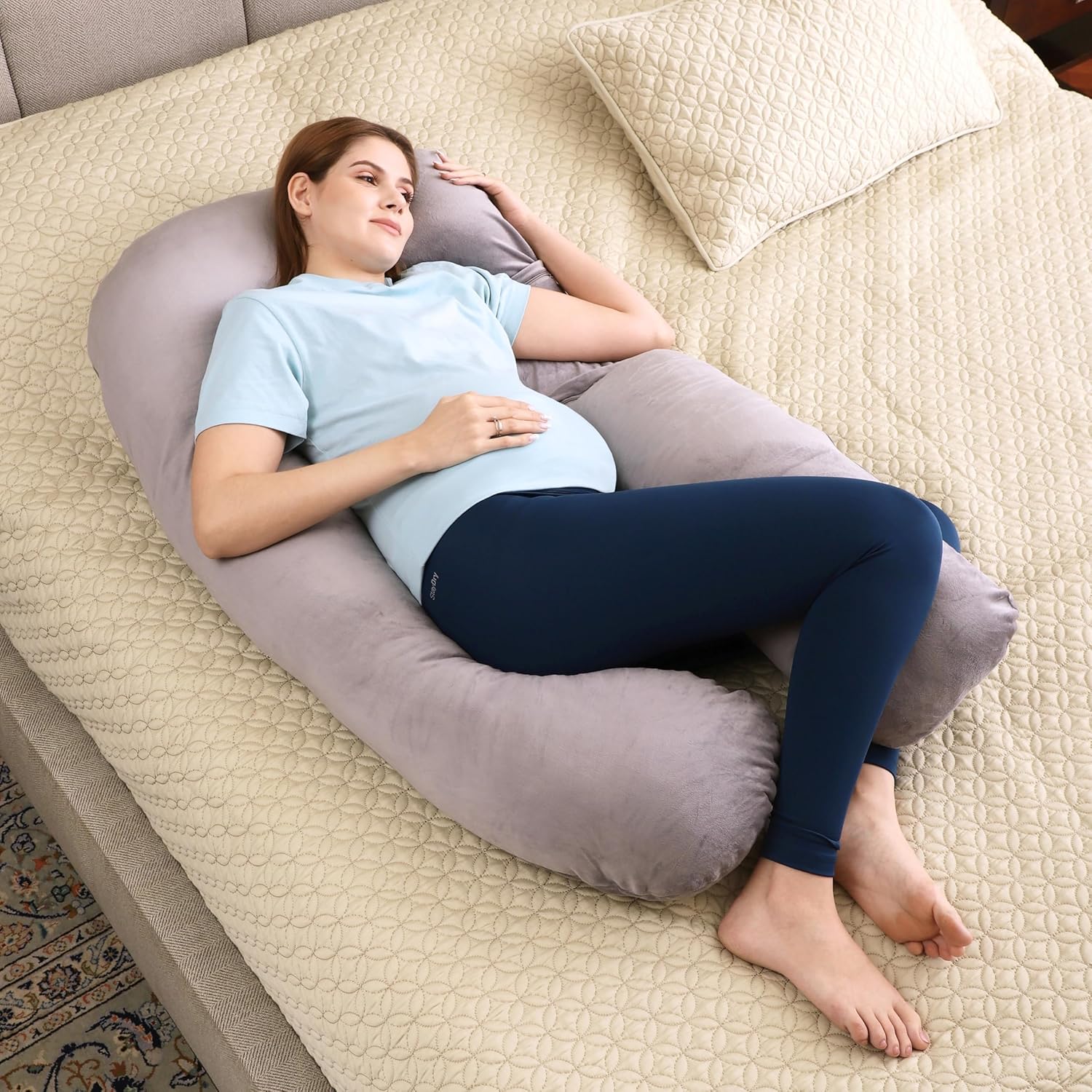RELY Detachable U-Shaped Maternity Pillow - Full Body Support