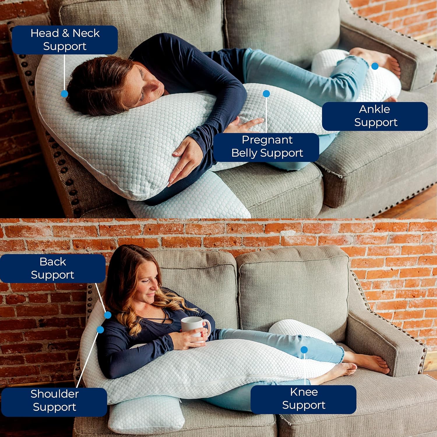 Legacy Kids Cooling Gel Memory Foam Pregnancy Pillow