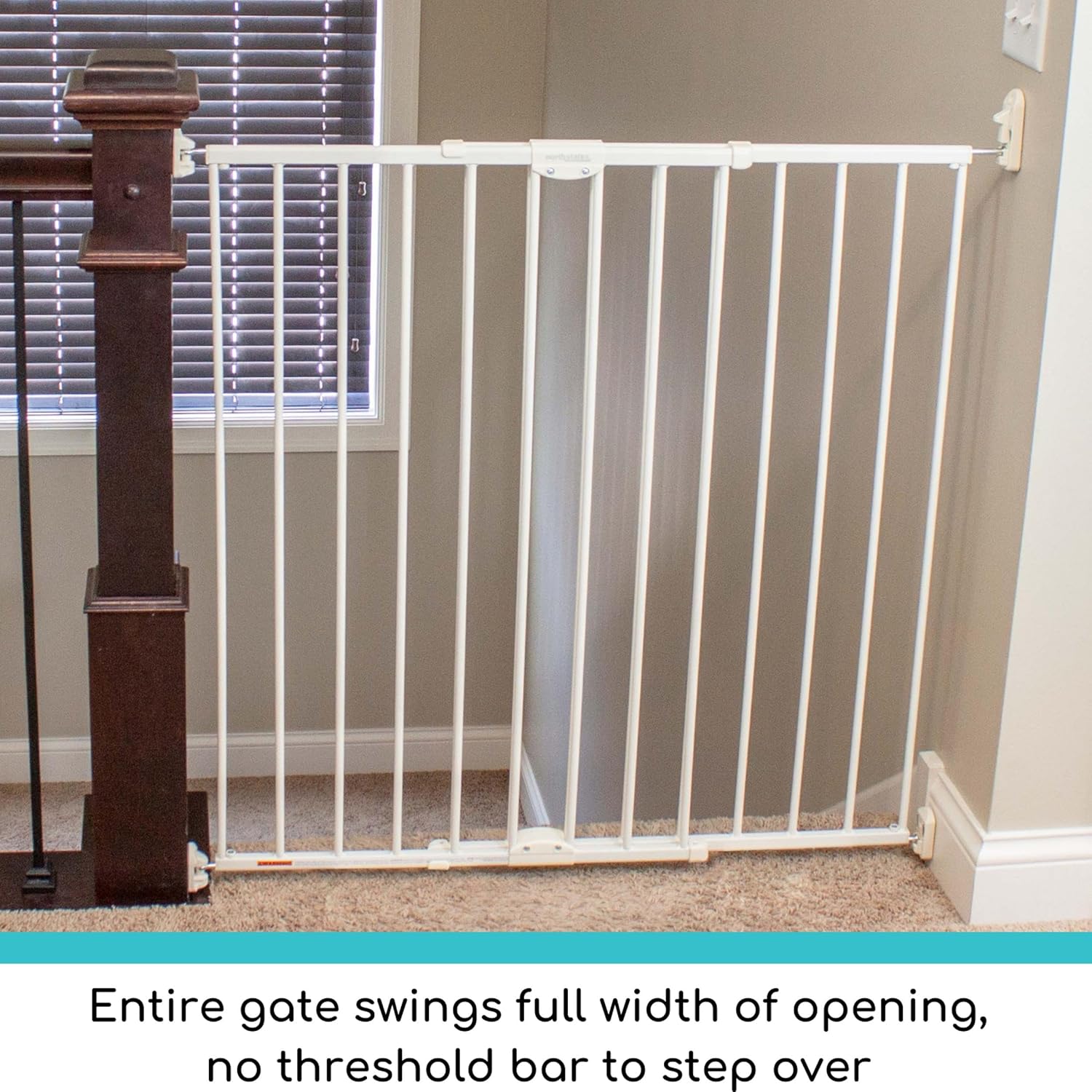 Toddleroo by North States Baby Gate 36 Tall Warm White