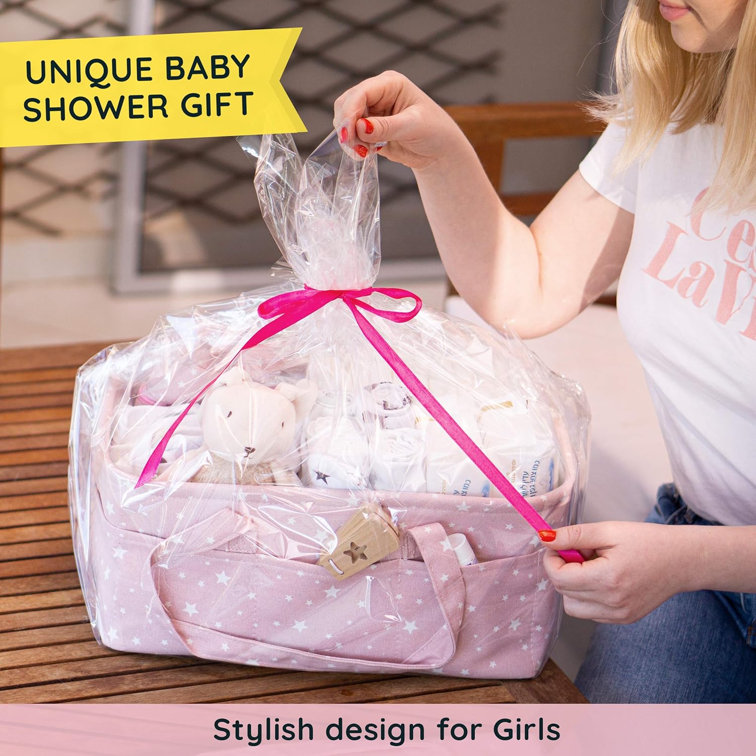 StarHug Baby Diaper Caddy Organizer - Pink 1