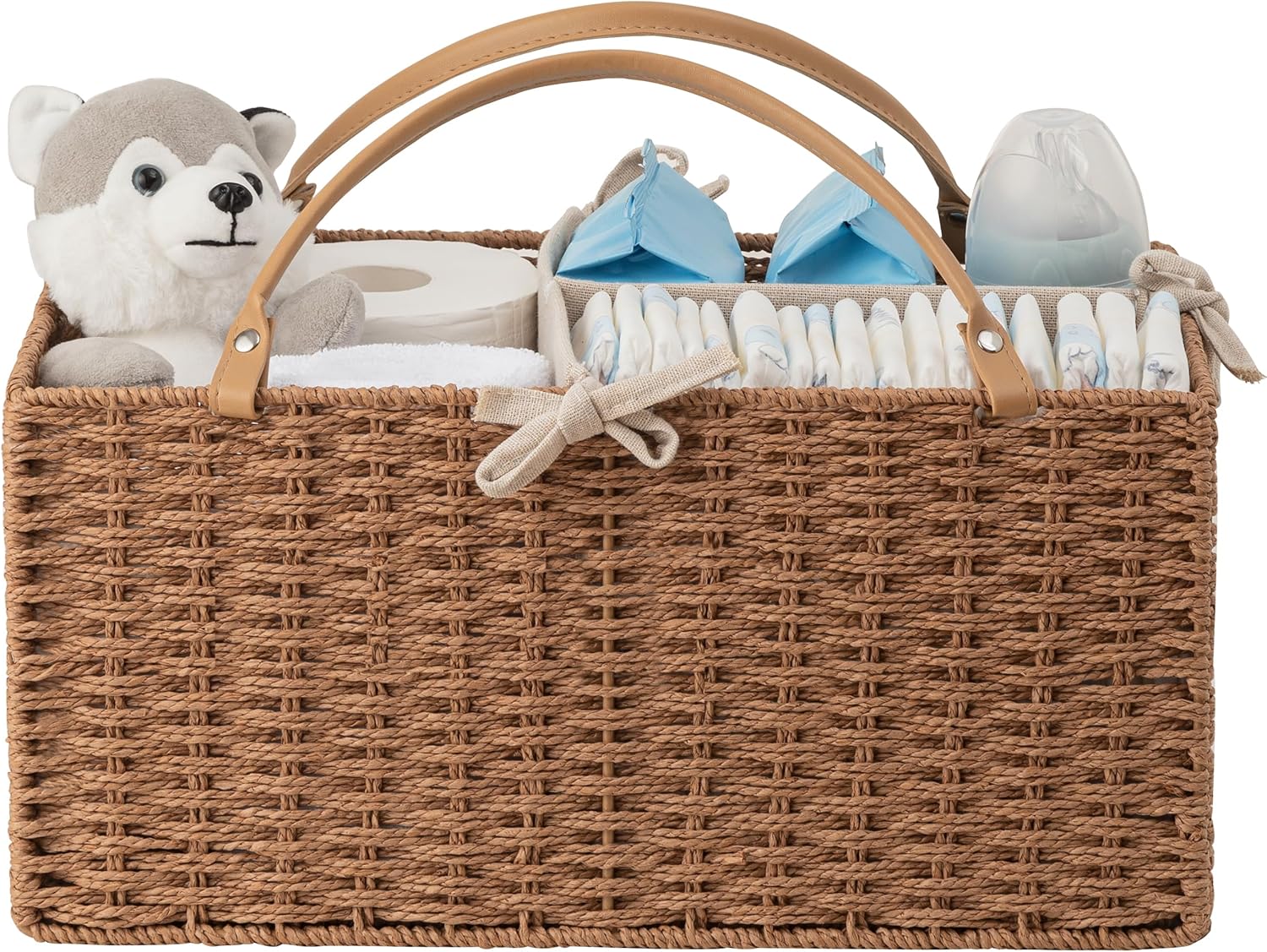 HBlife Large Diaper Caddy Organizer with Removable Divider