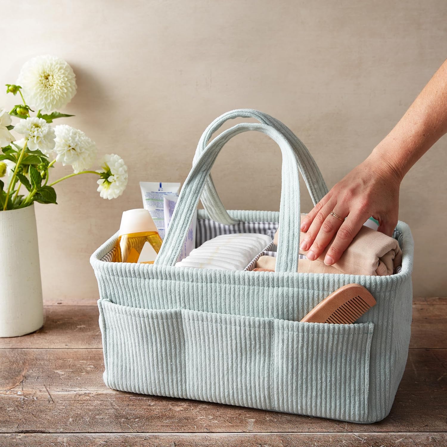Itsy Bitsy Tot Diaper Caddy Organizer - Mint Color