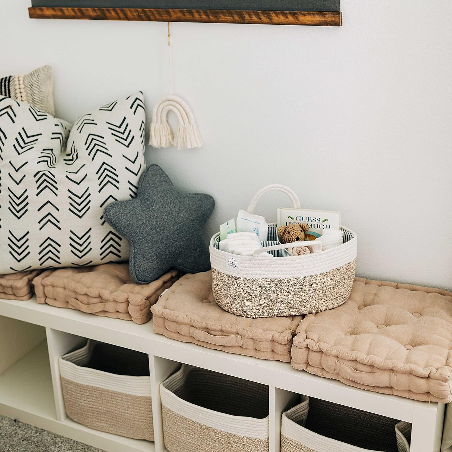 OrganiHaus Brown Diaper Caddy Organizer for Baby 1