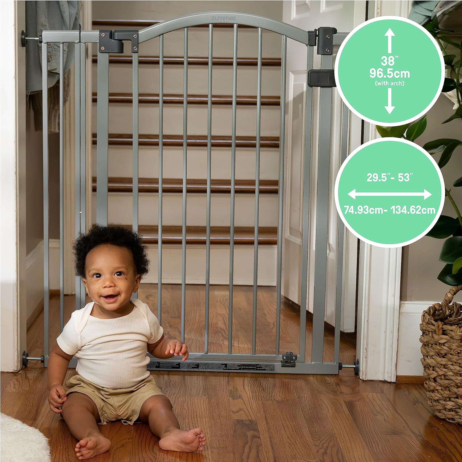 Summer Infant Extra Tall Wide Safety Gate - Gray