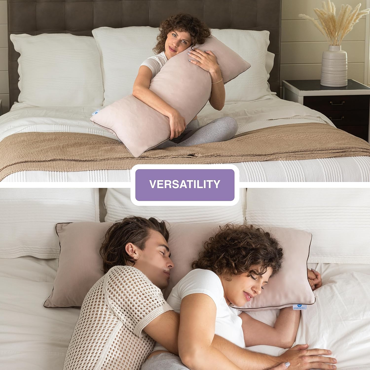 Pharmedoc Body Pillow for Adults with Memory Foam
