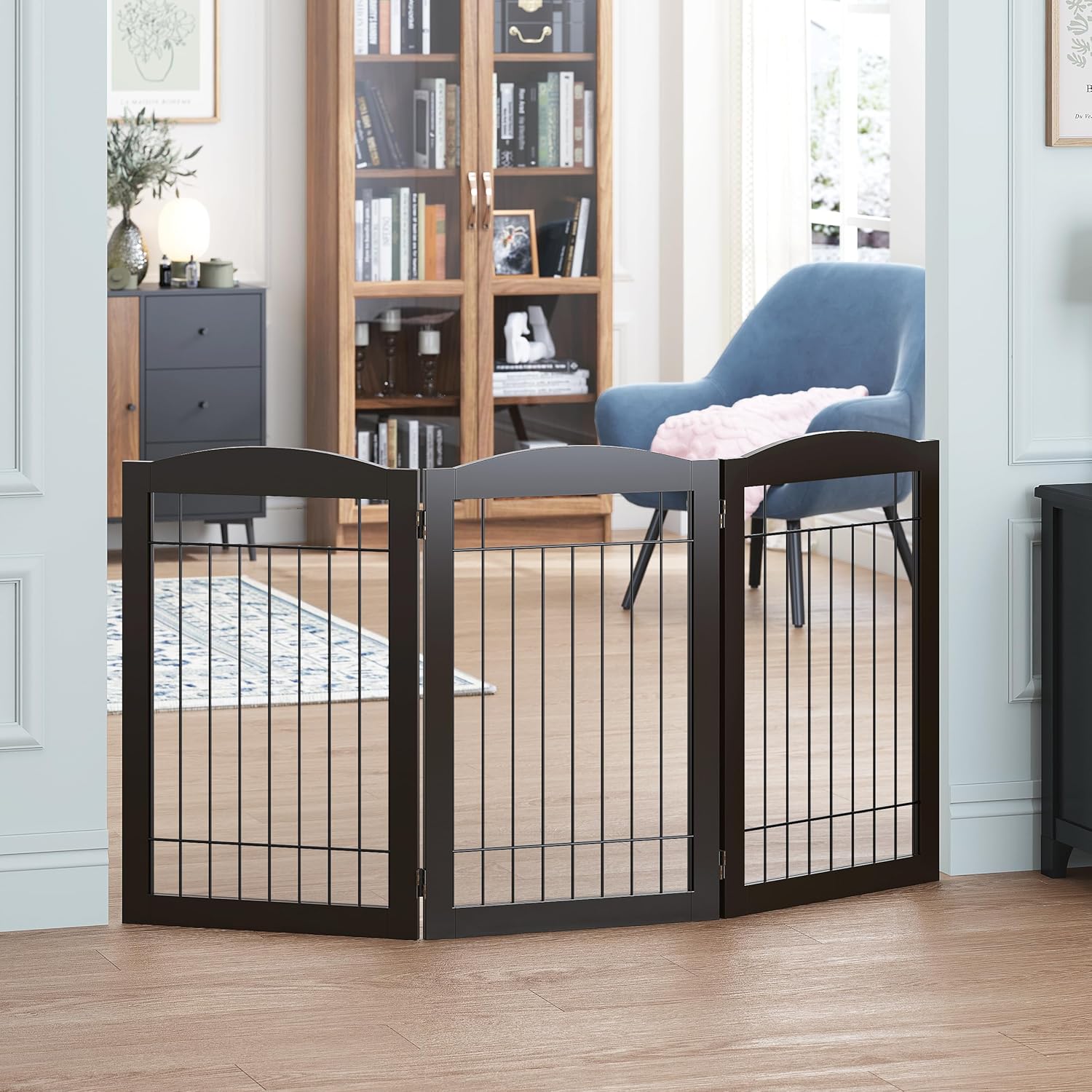 Spirich 30 Tall Freestanding Pet Gate with 3 Panels