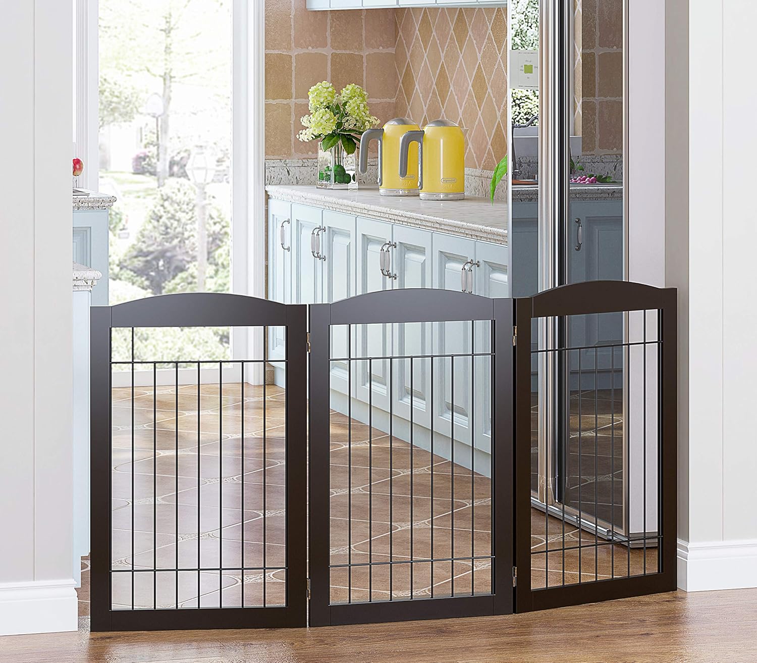 Spirich 30 Tall Freestanding Pet Gate with 3 Panels