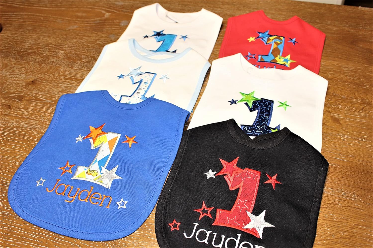 First Birthday Bib for Baby Boy with Personalized Name