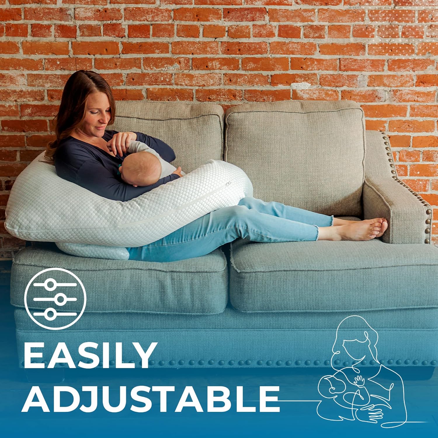 Legacy Kids Cooling Gel Memory Foam Pregnancy Pillow