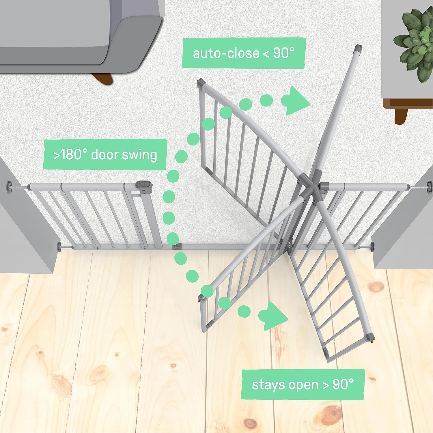 Summer Infant Extra Tall Wide Safety Gate - Gray