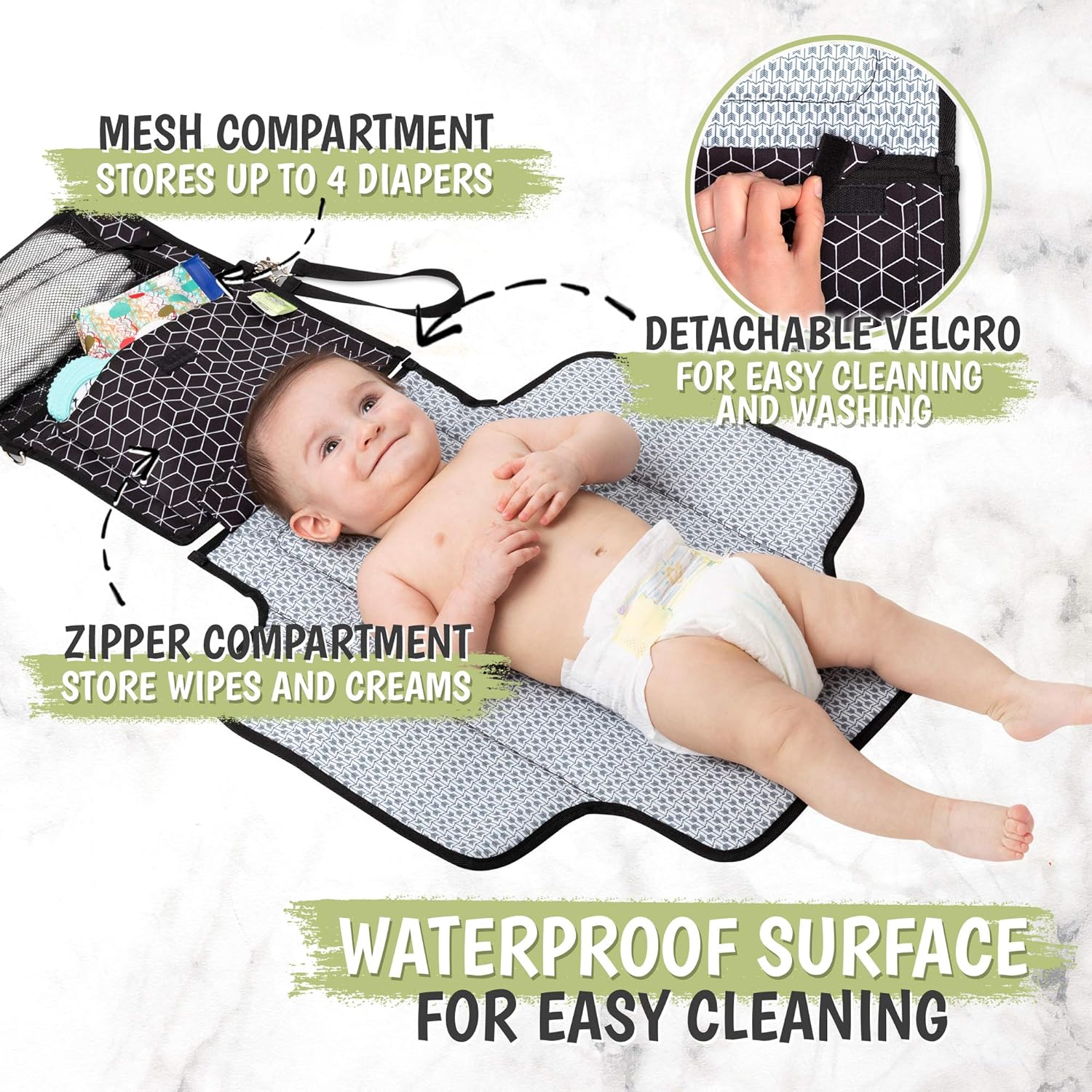 KeaBabies Baby Diaper Caddy Organizer - 132 x 105 x 72