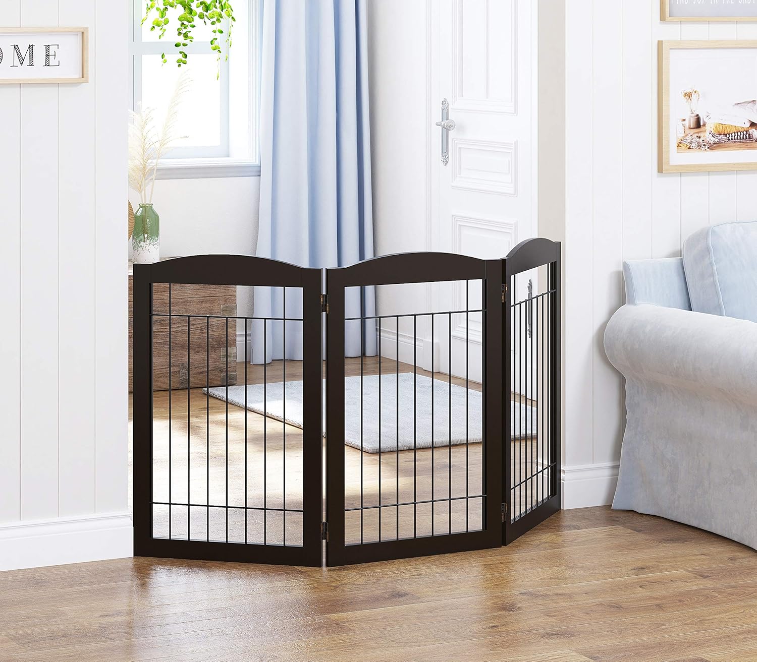 Spirich 30 Tall Freestanding Pet Gate with 3 Panels