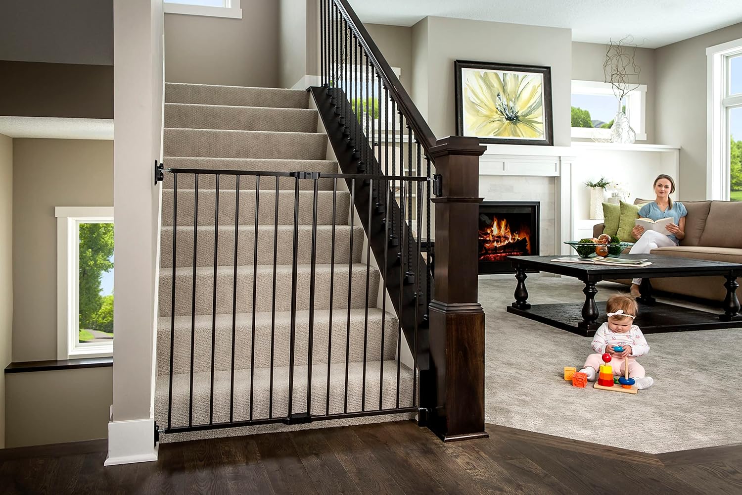 Regalo 2-in-1 Extra Tall Baby Gate Black 1 Count