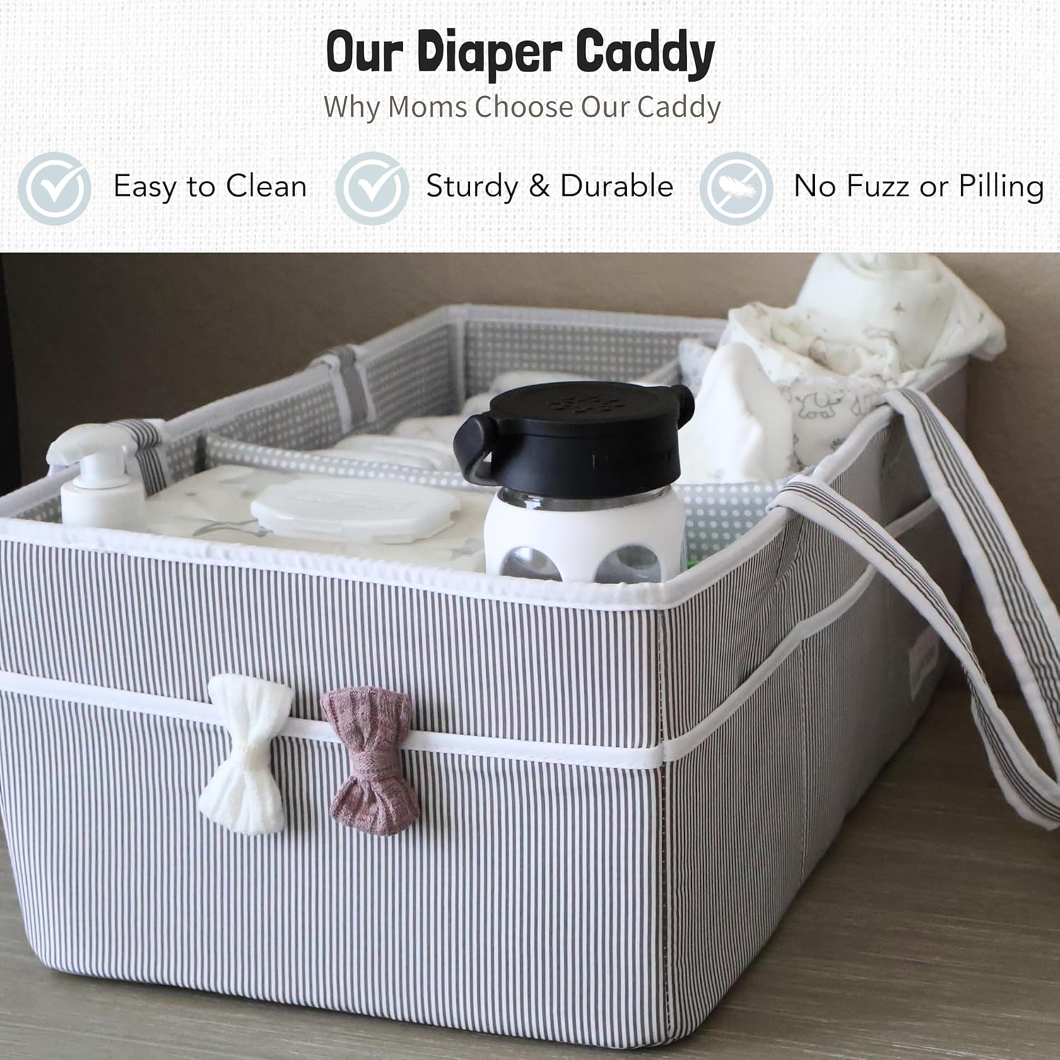 Lily Miles Extra Large Diaper Caddy Organizer