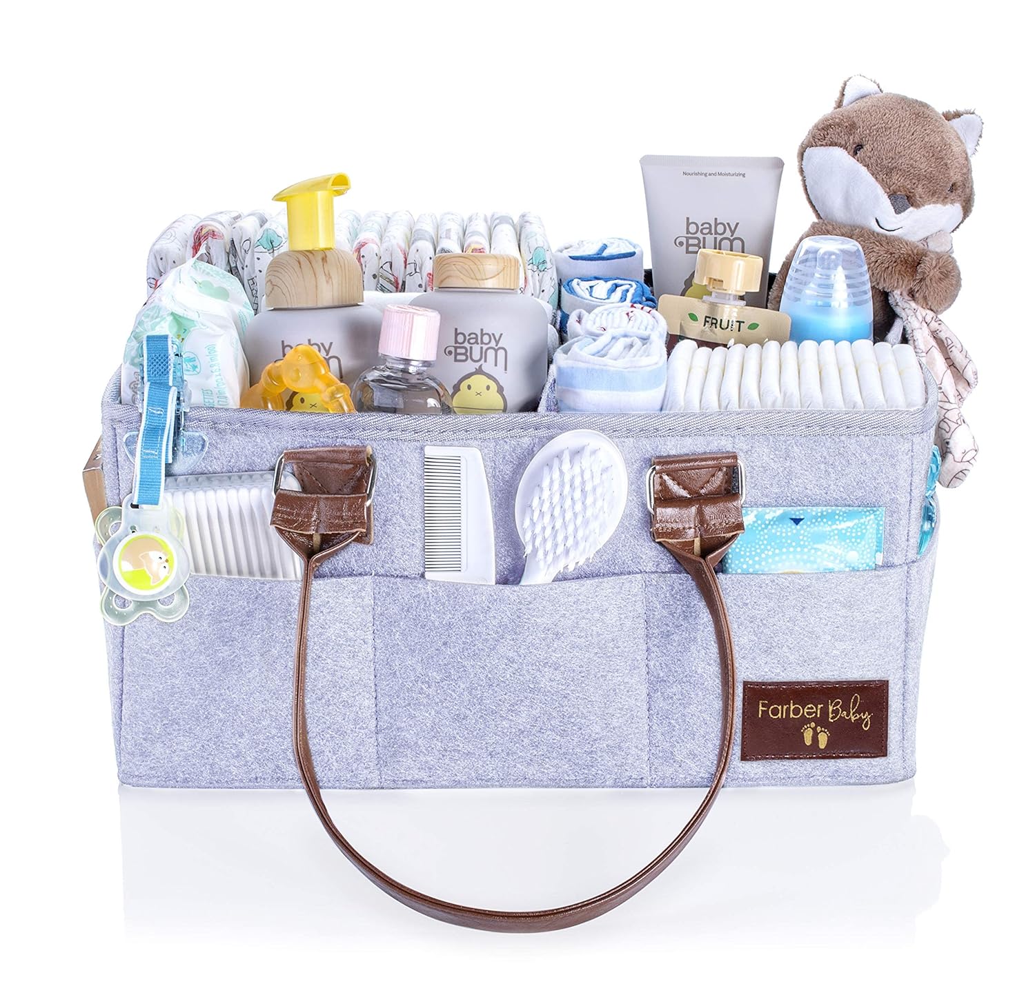Farber Baby Diaper Caddy Organizer Light Gray