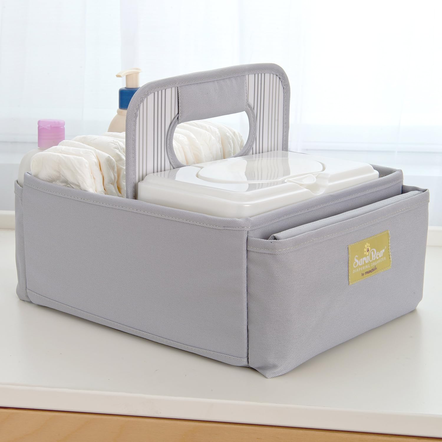 Munchkin SaraBear Diaper Caddy Grey